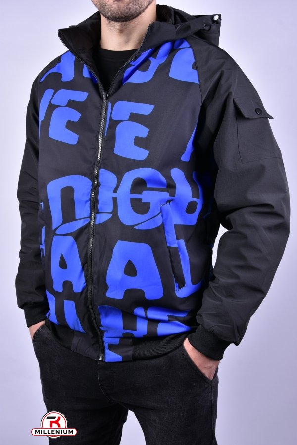 Куртка чоловіча демісезонна (кол. синій) з плащової тканини "KDQ" (двостороння) Розміри в наявності : 44, 48, 50, 52 арт.EM23062