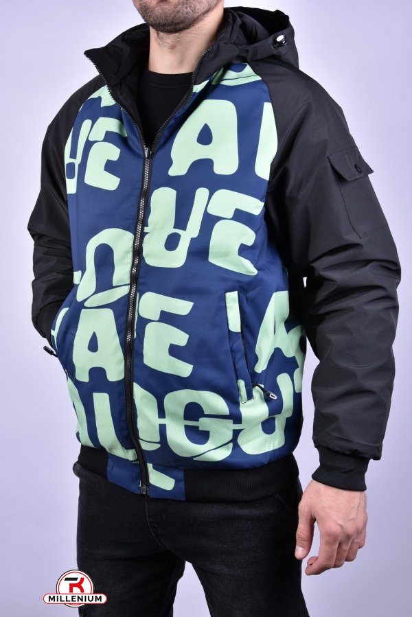 Куртка чоловіча демісезонна (кол. м'яти) з плащової тканини "KDQ" (двостороння) Розміри в наявності : 44, 46, 48, 50, 52 арт.EM23062