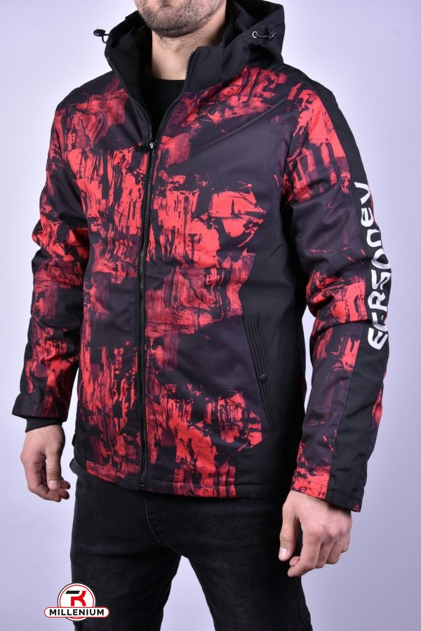 Куртка чоловіча демісезонна (кол. червоний) з плащової тканини "KDQ" Розміри в наявності : 44, 48 арт.EM88-86
