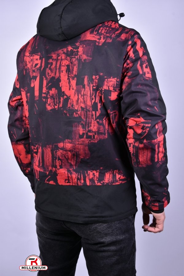 Куртка мужская демисезонная (цв.красный) из плащевки "KDQ" Размеры в наличии : 44, 48 арт.EM88-86