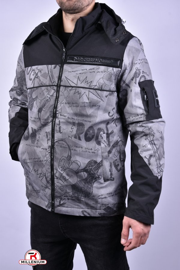 Куртка чоловіча демісезонна (кол. сірий) з плащової тканини "KDQ" Розміри в наявності : 44, 46, 48, 50, 52 арт.EM88-72