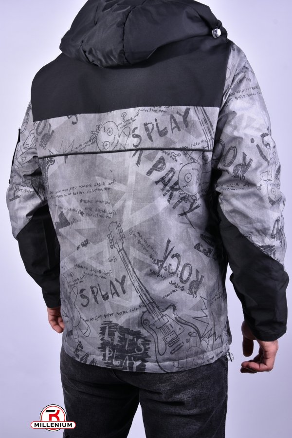 Куртка чоловіча демісезонна (кол. сірий) з плащової тканини "KDQ" Розміри в наявності : 44, 46, 48, 50, 52 арт.EM88-72