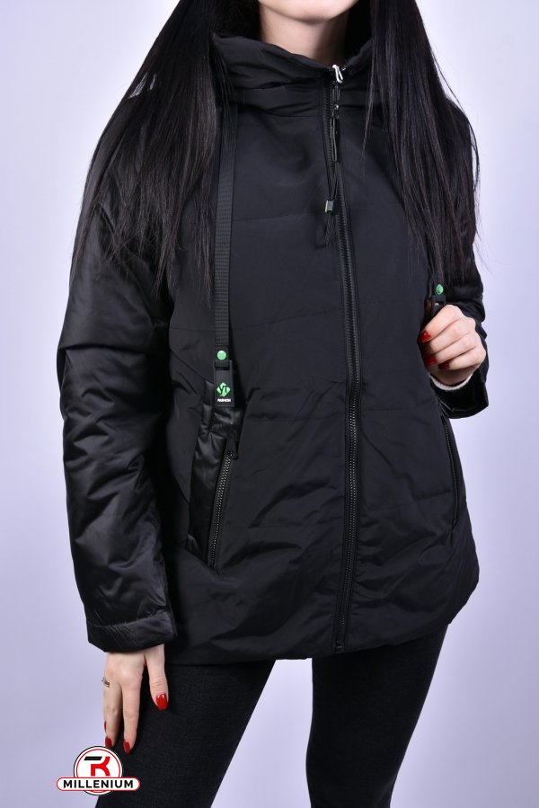 Куртка женская демисезонная (цв.черный) из плащёвки "D.S" Размеры в наличии : 46, 52, 54 арт.B3061