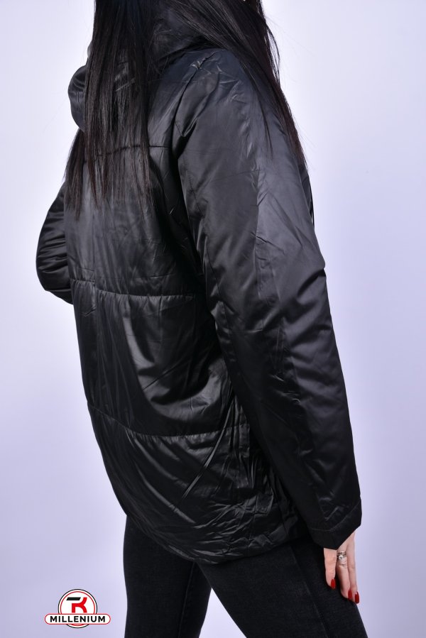Куртка жіноча демісезонна (кол. чорний) з плащівки "DS" Розміри в наявності : 46, 52, 54 арт.B3061