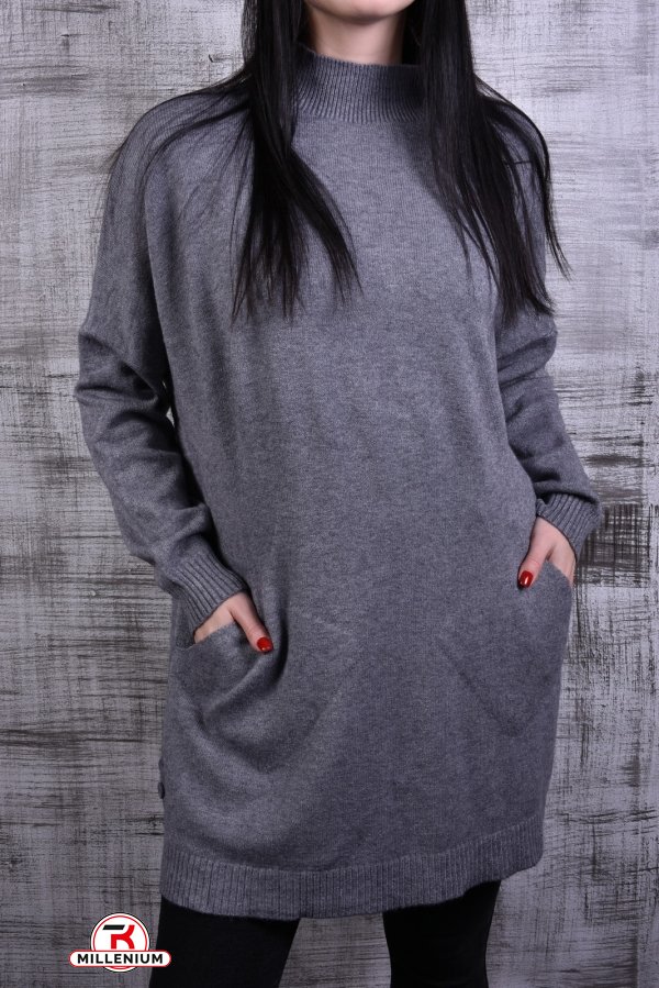 Жіночий светр (кол. сірий) в'язаний розмір 52-54 "Kiss Me" арт.Q261