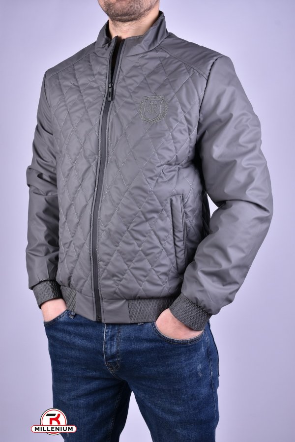 Куртка чоловіча з плащової тканини (кол. сірий) демісезонна "ATE" Розміри в наявності : 46, 50 арт.A-801
