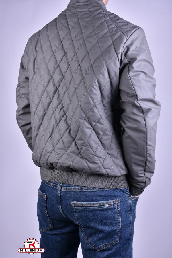 Куртка чоловіча з плащової тканини (кол. сірий) демісезонна "ATE" Розміри в наявності : 46, 50 арт.A-801