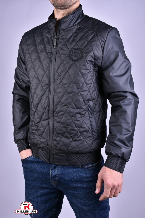 Куртка чоловіча з плащової тканини (кол. чорний) демісезонна "ATE" Розміри в наявності : 46, 48 арт.A-801