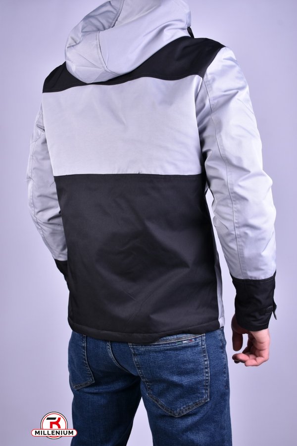 Куртка чоловіча з плащової тканини (кол. сірий) демісезонна "ATE" Розміри в наявності : 44, 46 арт.8887