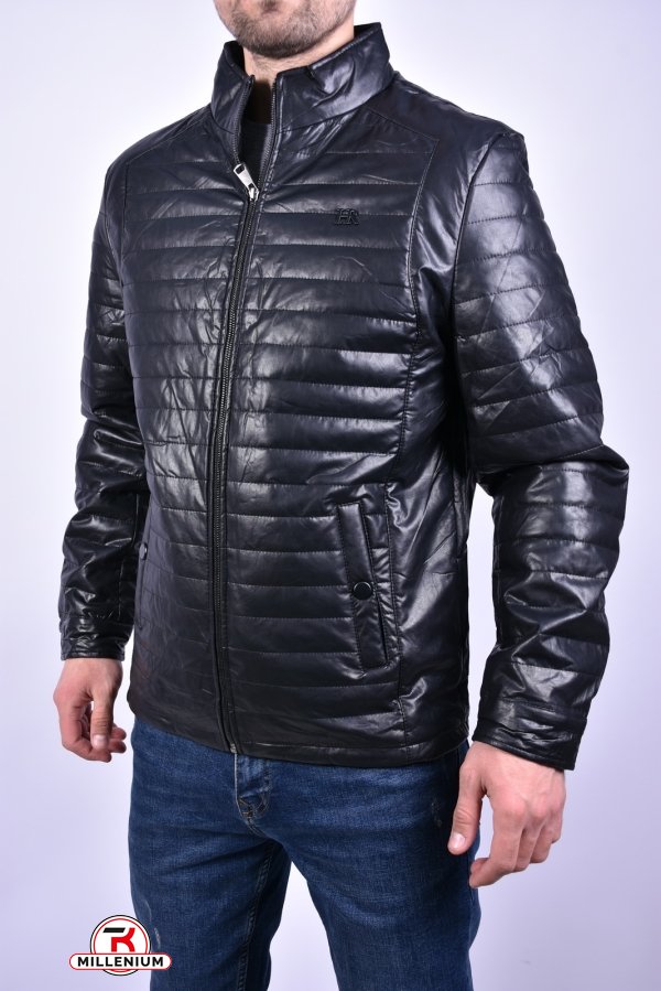 Куртка чоловіча (кол. чорний) демісезонна з Екошкіри Розмір в наявності : 48 арт.603