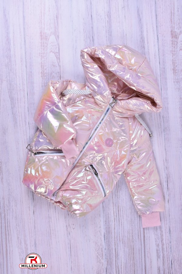 Куртка для дівчинки (кол. рожевий) демісезонна болонева Зріст в наявності : 98 арт.Радуга
