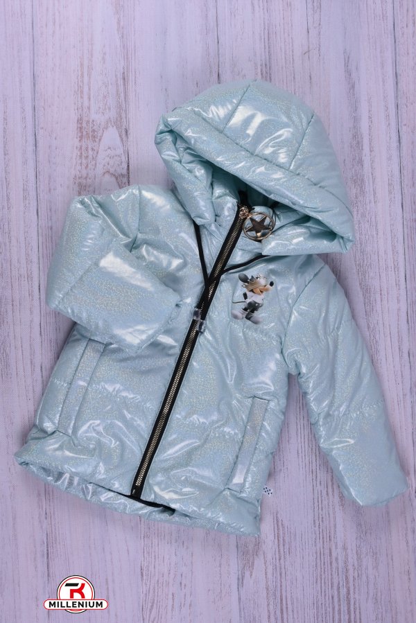 Куртка для девочки (цв.бирюзовый) демисезонная болоневая Объем в наличии : 80 арт.030