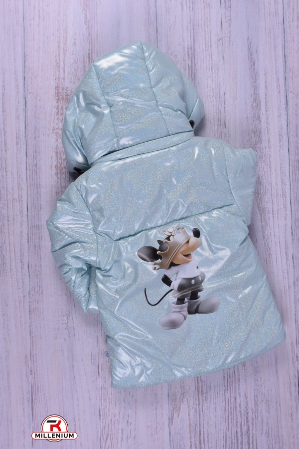 Куртка для девочки (цв.бирюзовый) демисезонная болоневая Объем в наличии : 80 арт.030