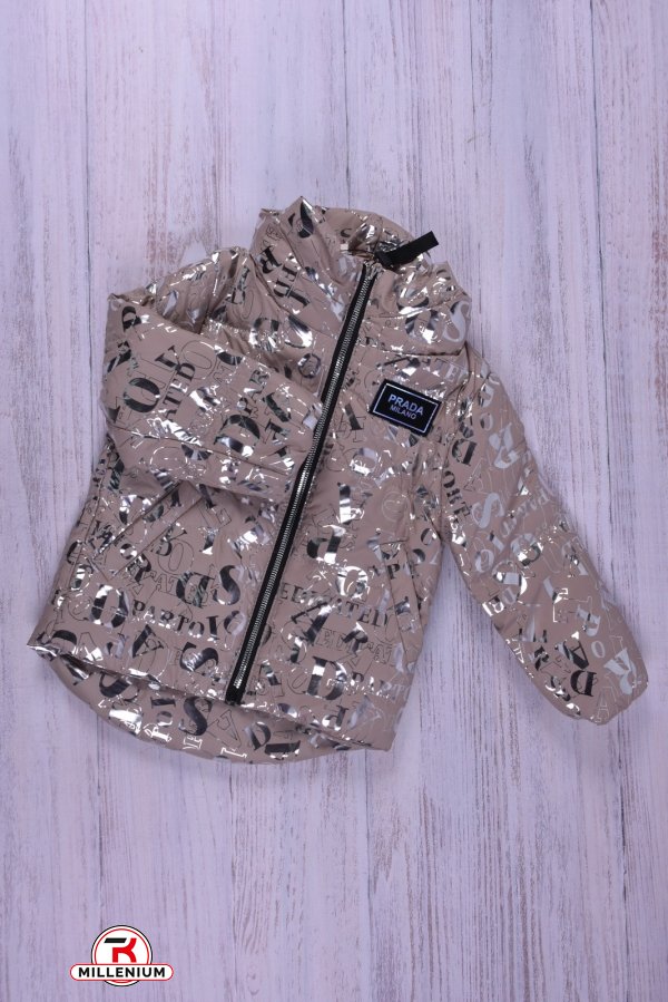 Куртка для дівчинки (кол. капучино) демісезонна болонева "PRADA" Зріст в наявності : 98 арт.41