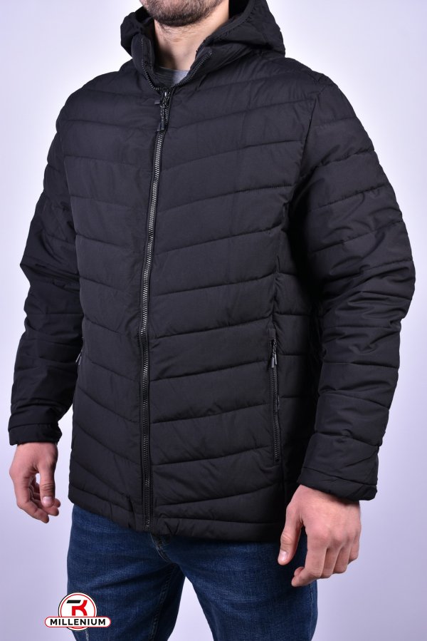 Куртка мужская (цв.черный) из плащевки демисезонная "PANDA" Размер в наличии : 54 арт.D9609D