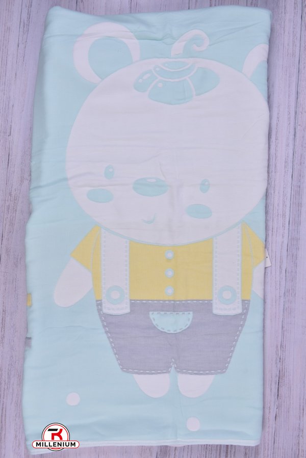 Детское одеяло (цв.бирюзовый) размер 110/110 вес 840гр. арт.3163