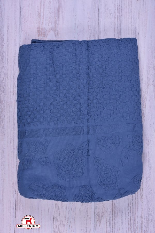 Покривало махрове (кол. синій) 180/220 см (вага 1500г) арт.5122
