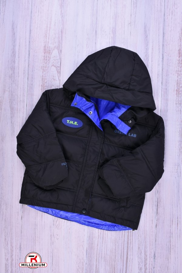 Куртка для девочки демисезонная (цв.черный) из плащевки Рост в наличии : 116, 122, 128, 140 арт.08