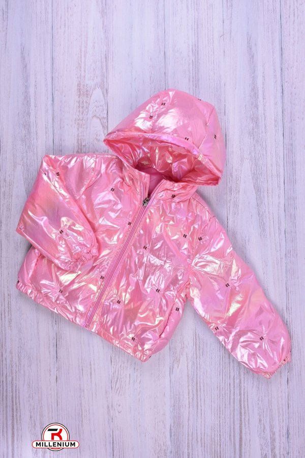 Куртка для девочки демисезонная (цв.розовый) болоневая Рост в наличии : 92, 98, 104, 110, 116 арт.07