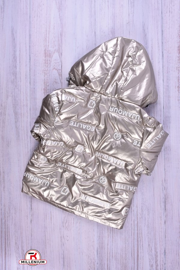 Куртка для девочки (цв.бронза) болоневая Рост в наличии : 98 арт.016