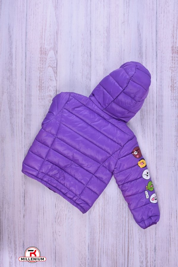 Куртка для девочки демисезонная (цв.фиолетовый) из плащевки Рост в наличии : 86 арт.014