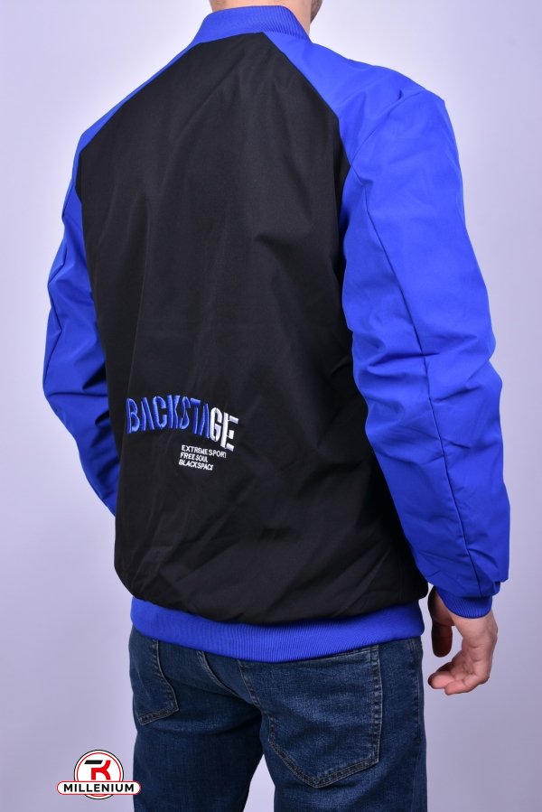 Куртка-бомбер чоловіча демісезонна (кол. чорний/синій) тканинна Розміри в наявності : 44, 46, 48 арт.1111
