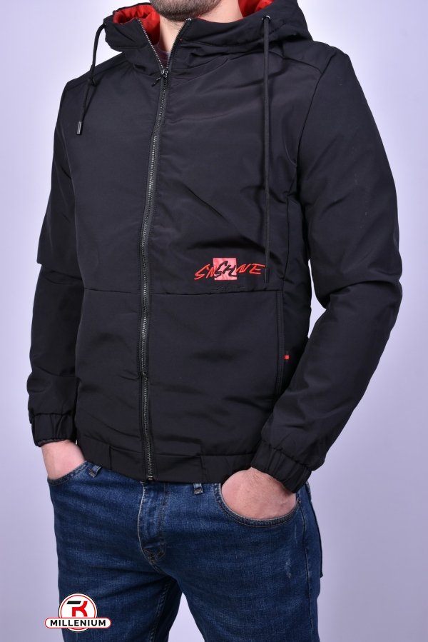Куртка чоловіча демісезонна (кол. чорний) з плащової тканини Розміри в наявності : 46, 48, 50, 52 арт.99-50