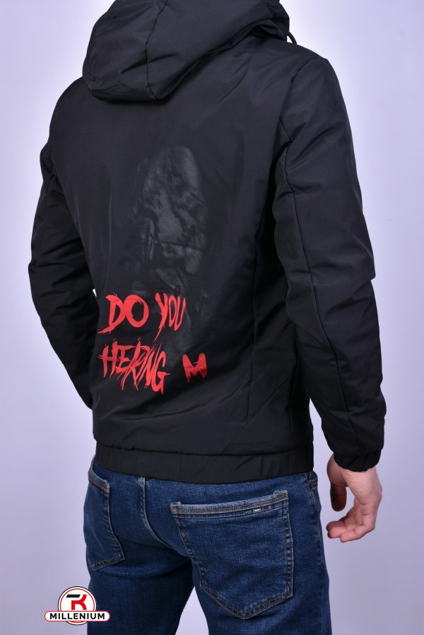 Куртка мужская демисезонная (цв.черный) с плащевки Размеры в наличии : 46, 48, 50, 52 арт.99-50