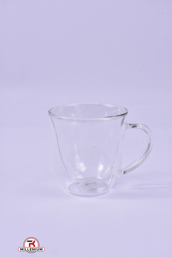 Чашка скляна з подвійним дном 350мл "Бергамо" Helios арт.6752