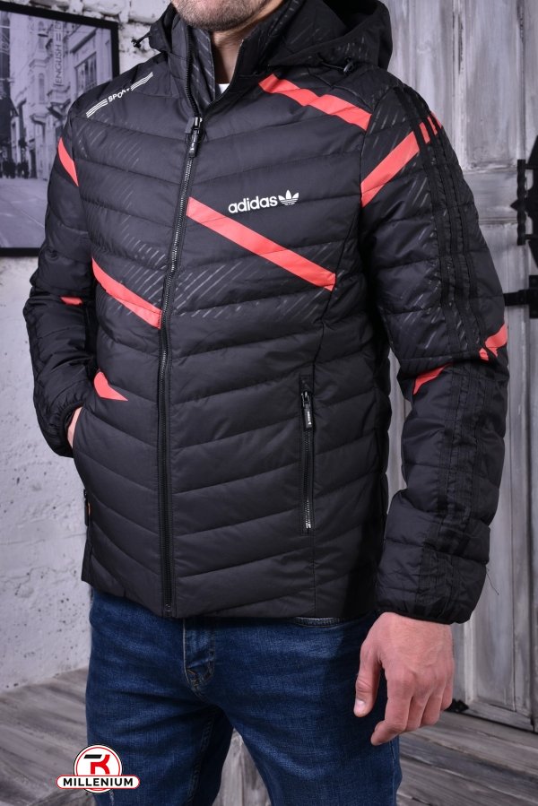 Куртка мужская (цв.черный/красный) демисезонная  Размеры в наличии : 46, 48 арт.8187