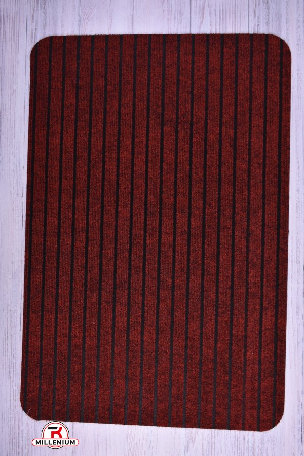 Килимок на гумовій (кол. бордовий) основі розмір 60/90 см. арт.LB-2022-006