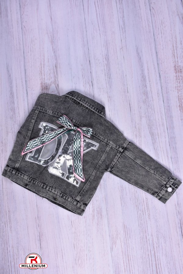 Пиджак джинсовый для девочки (цв.серый) Рост в наличии : 92 арт.02