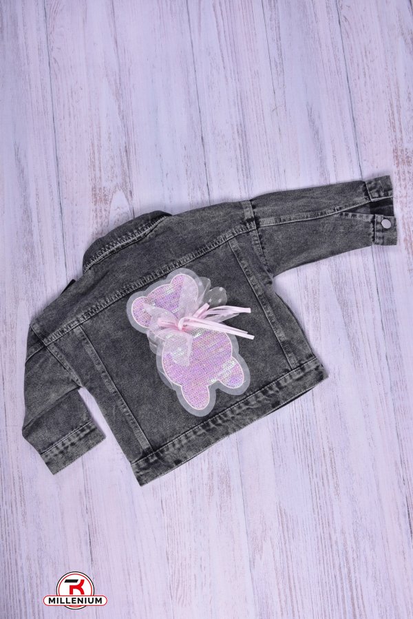 Пиджак джинсовый для девочки (цв.серый) Рост в наличии : 86, 98, 110 арт.2017/1