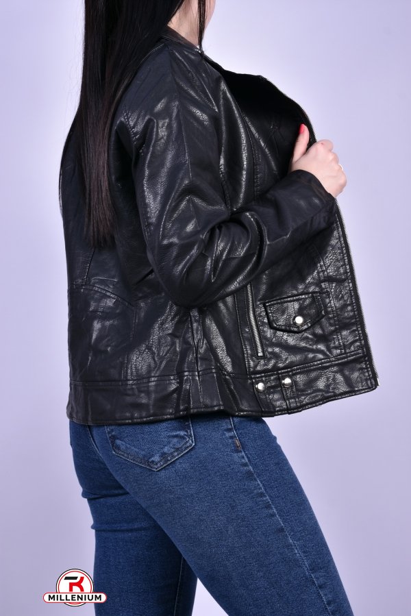 Куртка жіноча (кол. чорний) демісезонна екошкіра "YARINA" Розміри в наявності : 38, 40 арт.B377