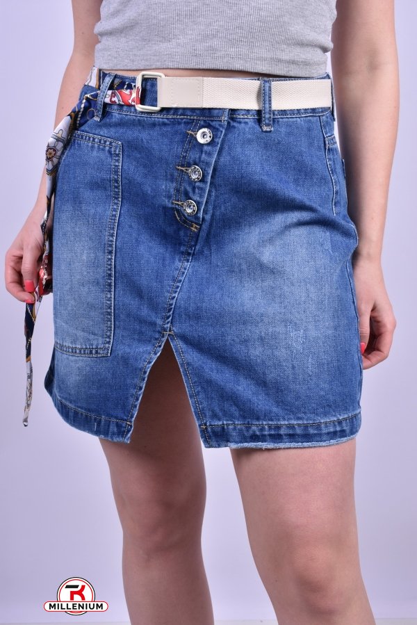 Спідниця жіноча джинсова з поясом Розміри в наявності : 25, 26, 27 арт.C4522
