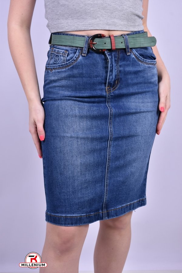 Юбка джинсовая женская с поясом "ZJY" Размеры в наличии : 28, 29, 32 арт.C5827