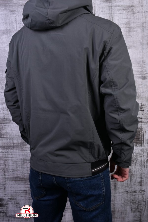 Куртка чоловіча з плащової тканини (кол. сірий) "BLACK VINYL" Розмір в наявності : 48 арт.TC21-1833