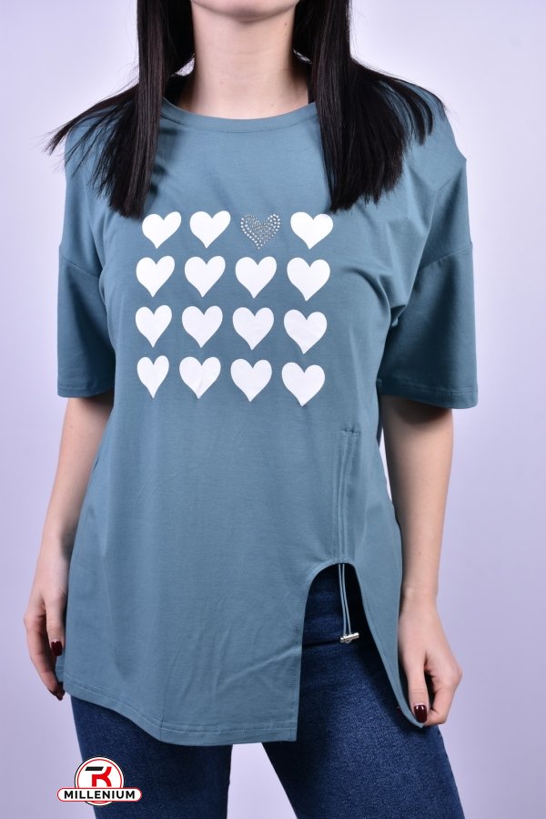 Жіноча футболка (кол. сірий) стрейчева розмір 46-48 "JJF" арт.JT615