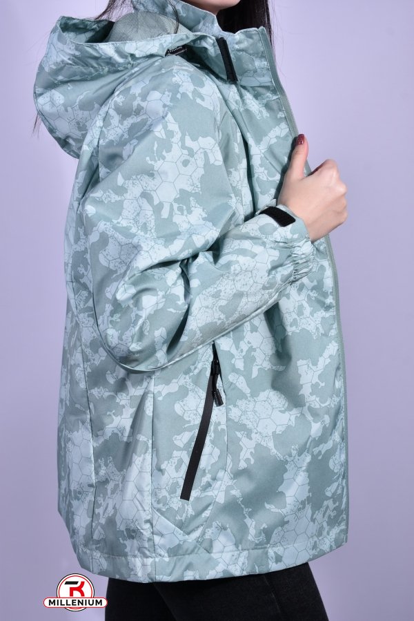 Вітровка жіноча (кол. м'яти) з плащової тканини "OUTDOOR" Розмір в наявності : 42 арт.W6255