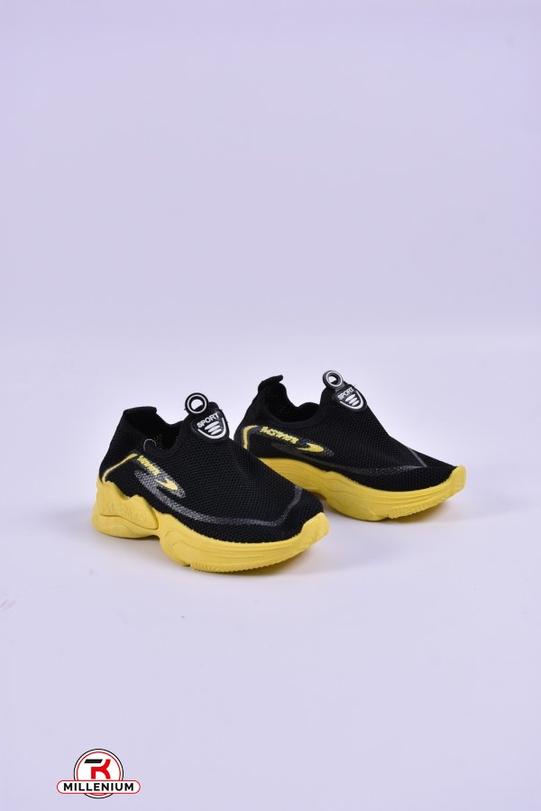 Кросівки дитячі тканинні (кол. чорний/жовтий) Розмір в наявності : 28 арт.YH-32