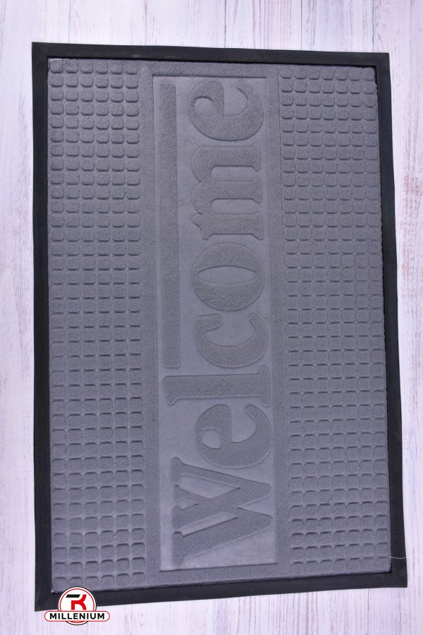 Коврик на резиновой основе размер 60/90 см (цв.серый) арт.MF4151