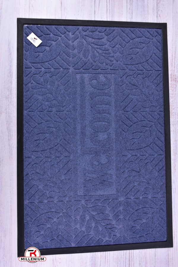 Коврик на резиновой основе размер 60/90 см (цв.синий) арт.MF4151