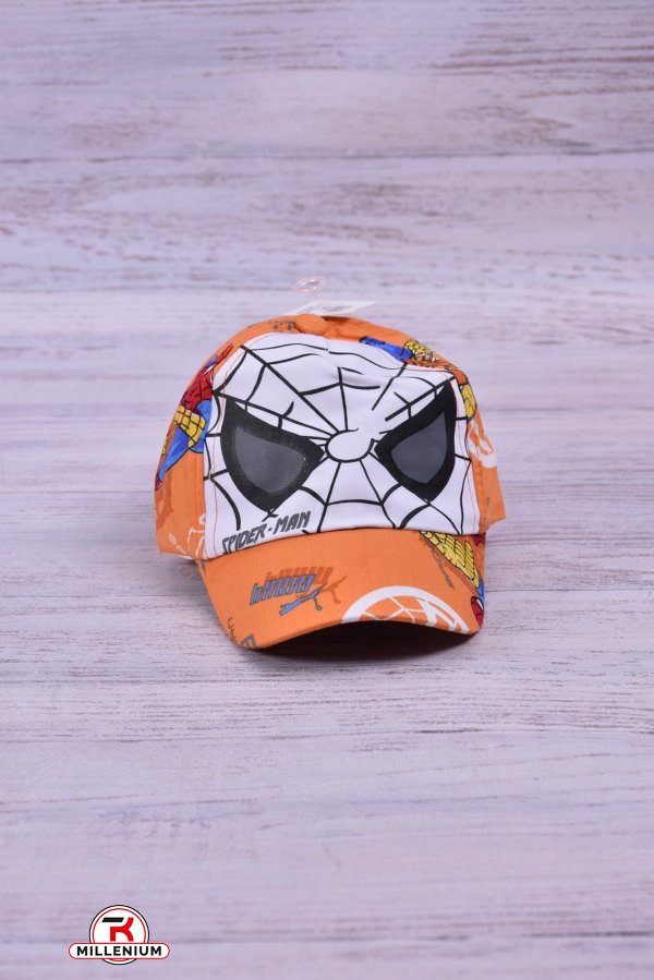 Бейсболка для мальчика (цв.оранжевый) (окружность головы 46-48) арт.Spider-man
