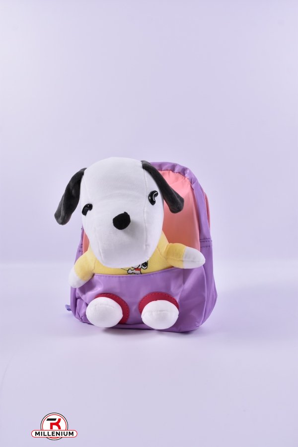 Рюкзак детский с мягкой игрушкой (цв.фиолетовый) Размер 24/20/6см арт.2114