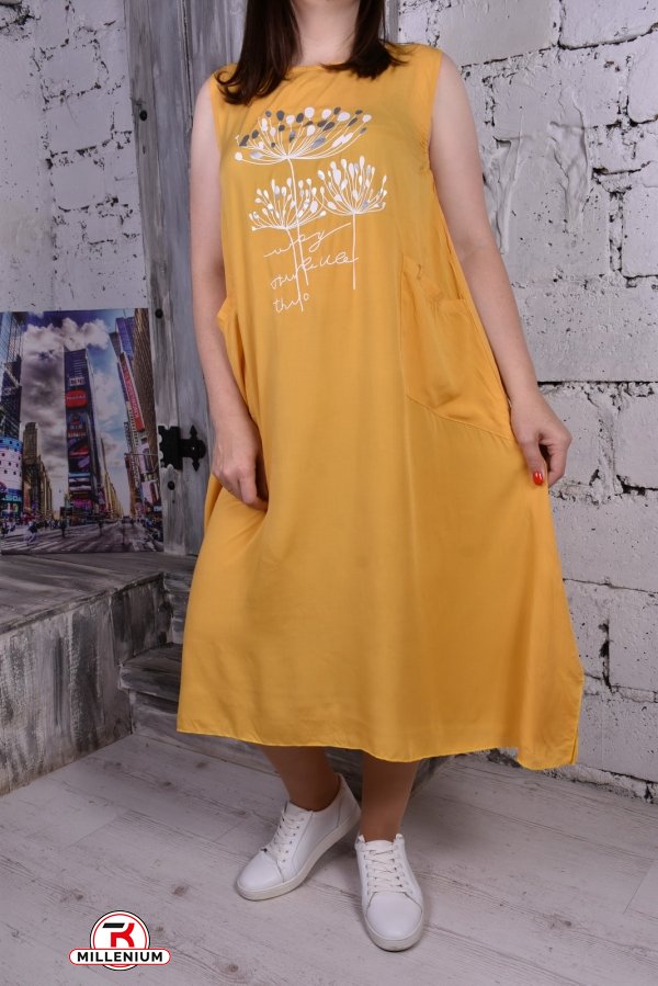 Платье женское (цв.желтый) "ANGORA" Размеры в наличии : 46, 48, 50, 52 арт.9995-5