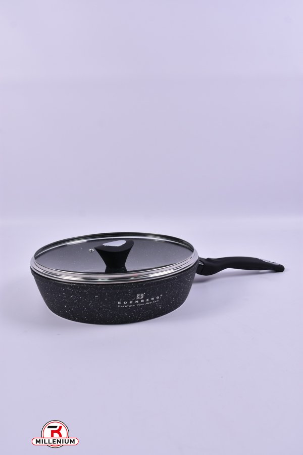 Сковорода 28 см з кришкою (мармурове покриття) Edenberg арт.EB-5717
