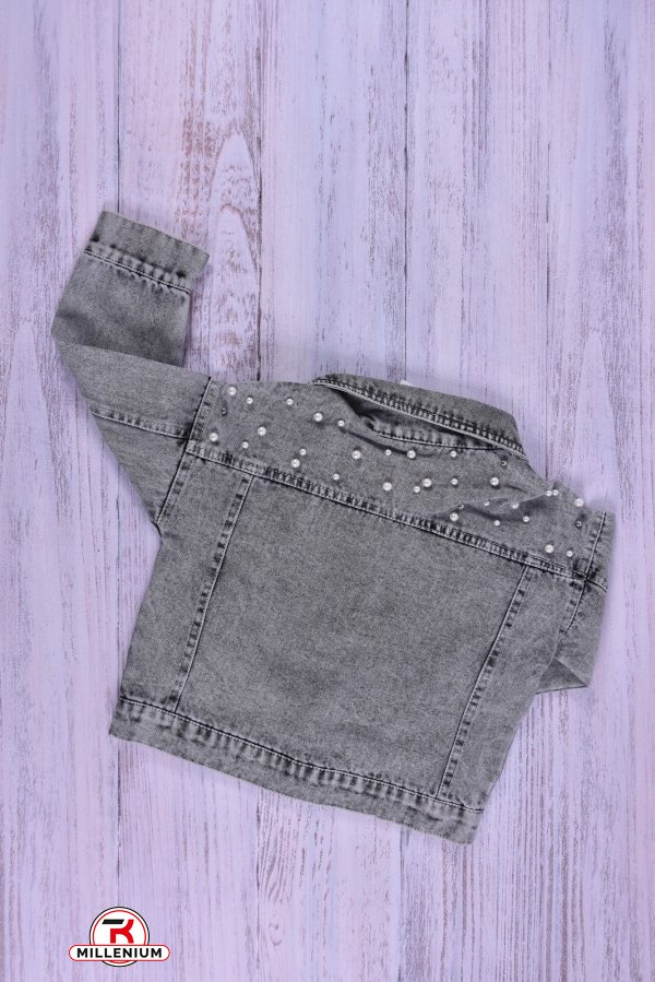 Пиджак джинсовый для девочки (цв.т.серый) Рост в наличии : 92, 98, 104, 110 арт.124