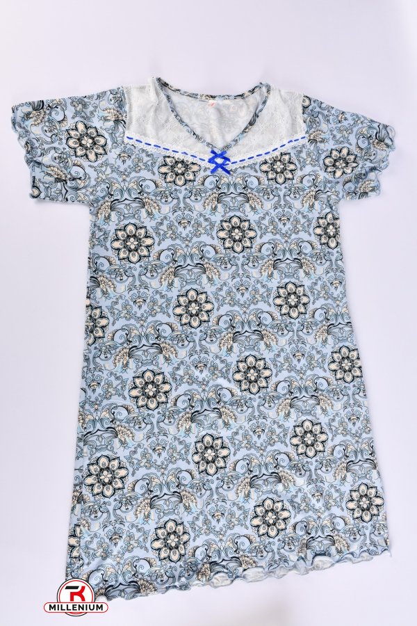 Нічна сорочка жіноча (кол. блакитний) Розміри в наявності : 46, 48, 52, 54 арт.694