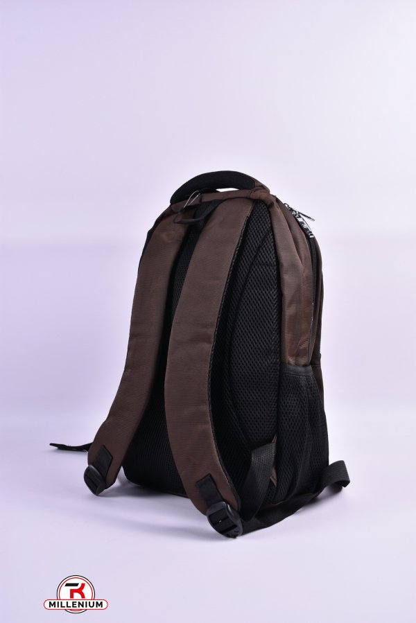 Рюкзак з плащової тканини (кол. коричневий) розмір 39/29/12 см арт.0832