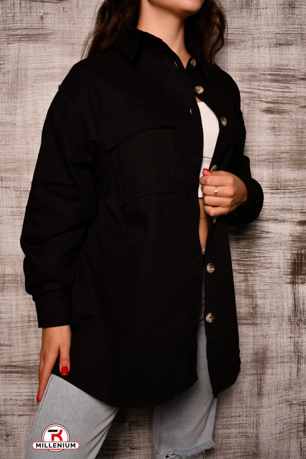 Рубашка женская (цв.черный) котоновая "BURRASCA" размер 48-50 арт.16896